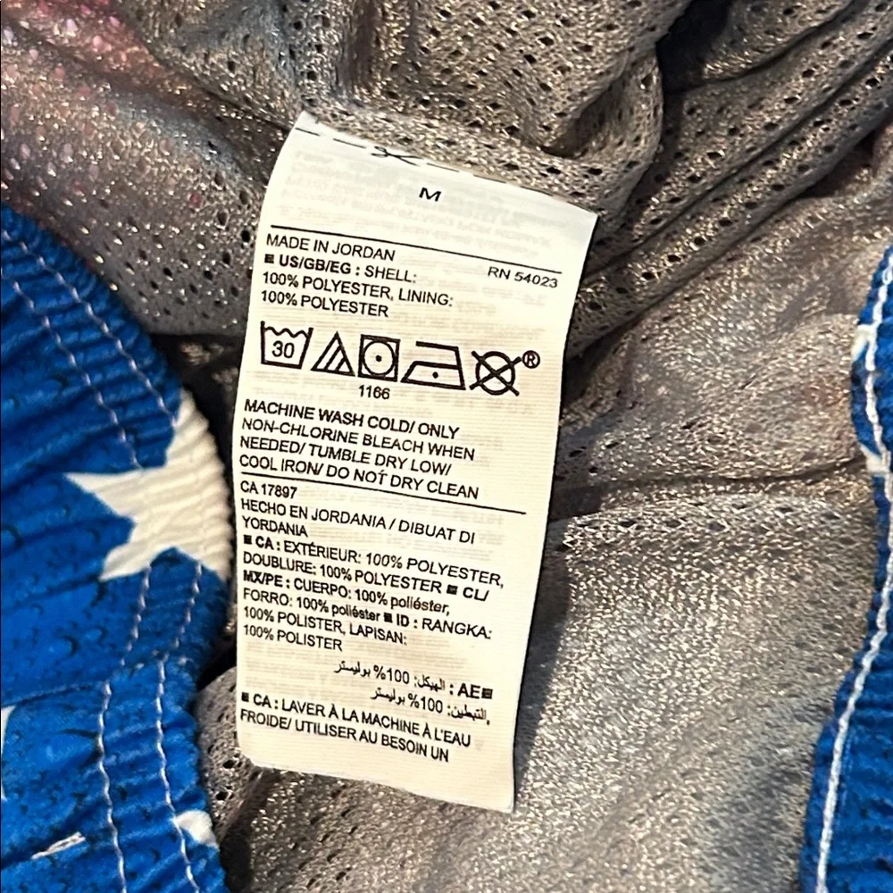 Old Navy Patriotic Swim Trunks Stars & Stripes Front Ppckets Drawstring Size M